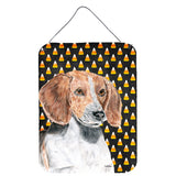 Caroline'S Treasures English Foxhound Halloween Candy Corn Wall Or Door Hanging Prints, 16 X 12