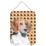 Caroline'S Treasures English Foxhound Fall Leaves Aluminium Metal Wall Or Door Hanging Prints, 16 X 12
