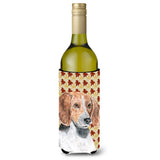 English Foxhound Fall Leaves Wine Bottle Beverage Insulator Beverage Insulator Hugger