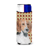 English Foxhound Fall Leaves Ultra Beverage Insulators For Slim Cans