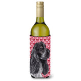 Cocker Spaniel Valentine'S Love Wine Bottle Beverage Insulator Beverage Insulator Hugger