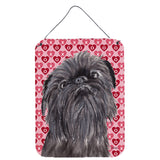 Caroline'S Treasures Sc9559Ds1216 Brussels Griffon Valentine'S Love Aluminium Metal Wall Or Door Hanging Prints, 16 X 12