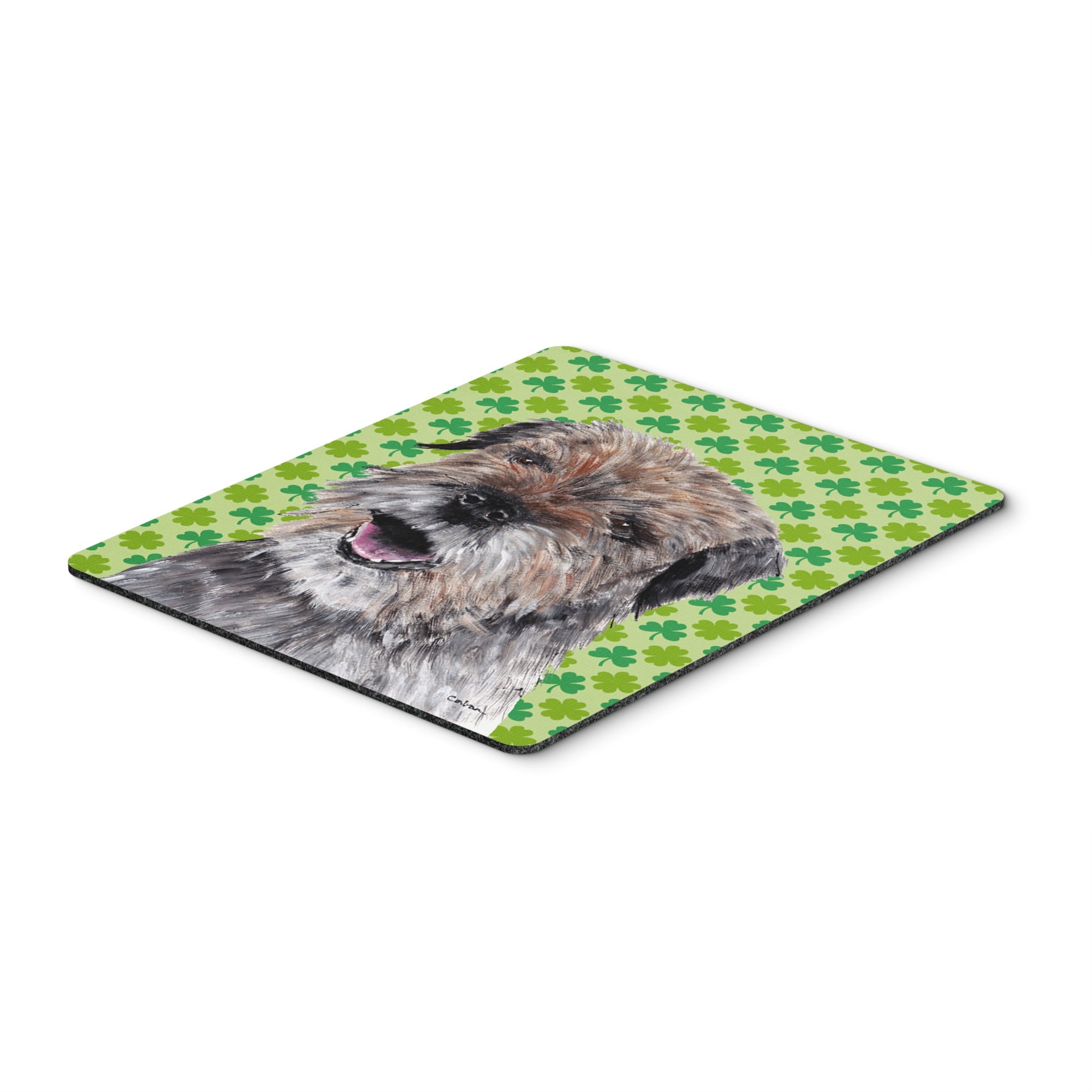 Caroline'S Treasures Border Terrier St Patrick'S Irish Mouse Pad/Hot Pad/Trivet (Sc9571Mp)
