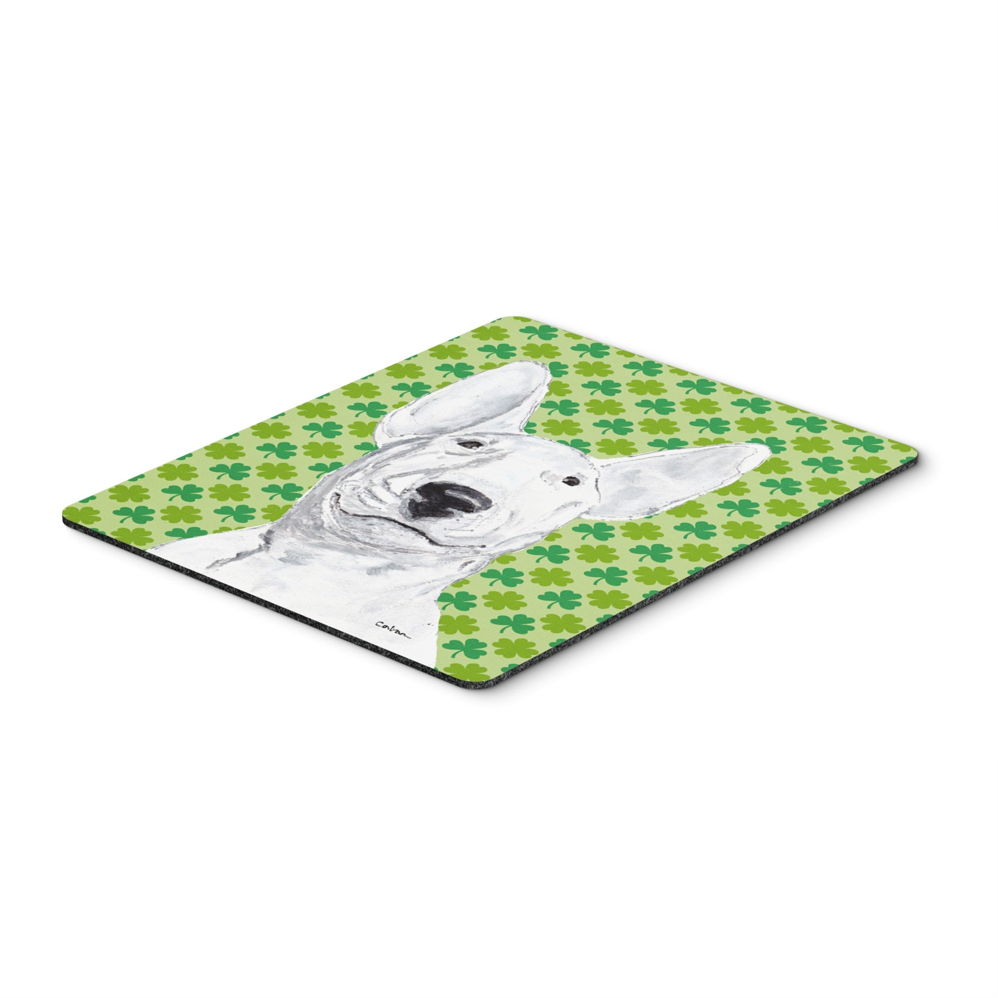 Caroline'S Treasures Bull Terrier St Patrick'S Irish Mouse Pad/Hot Pad/Trivet (Sc9576Mp)