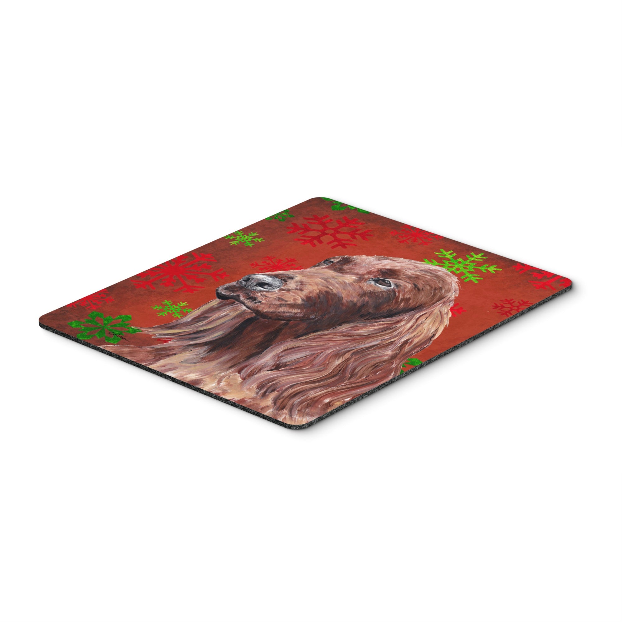 Caroline'S Treasures Irish Setter Red Snowflake Christmas Mouse Pad/Hot Pad/Trivet (Sc9580Mp)