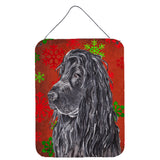 Caroline'S Treasures English Cocker Spaniel Red Snowflake Christmas Wall Or Door Hanging Prints, 16 X 12