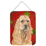 Caroline'S Treasures Sc9584Ds1216 Cocker Spaniel Red Snowflake Christmas Wall Or Door Hanging Prints, 16 X 12