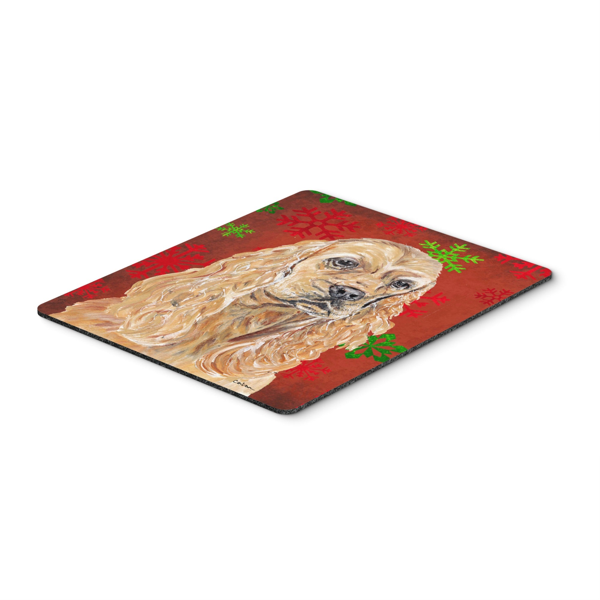 Caroline'S Treasures Cocker Spaniel Red Snowflake Christmas Mouse Pad/Hot Pad/Trivet (Sc9584Mp)