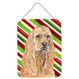 Caroline'S Treasures Sc9612Ds1216 Cocker Spaniel Candy Cane Christmas Aluminium Metal Wall Or Door Hanging Prints, 16 X 12