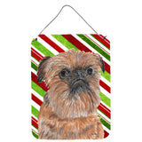 Caroline'S Treasures Sc9614Ds1216 Brussels Griffon Candy Cane Christmas Wall Or Door Hanging Prints, 16 X 12
