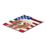 Caroline'S Treasures Red Miniature Poodle With American Flag Usa Mouse Pad/Hot Pad/Trivet (Sc9627Mp)