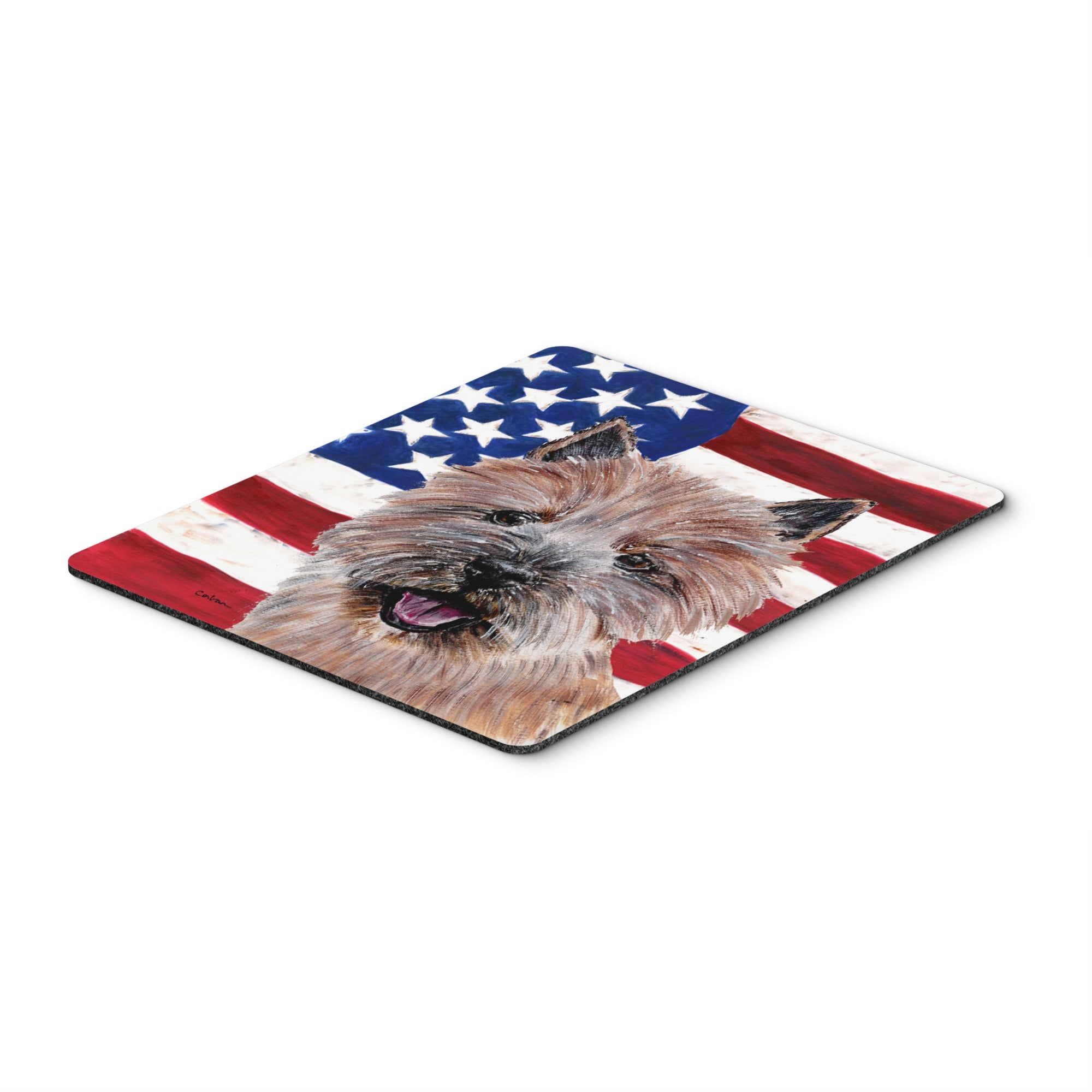 Caroline'S Treasures Norwich Terrier With American Flag Usa Mouse Pad/Hot Pad/Trivet (Sc9638Mp)