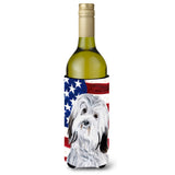 Havanese With American Flag Usa Wine Bottle Beverage Insulator Hugger Sc9641Literk