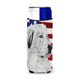 Great Pyrenees With American Flag Usa Ultra Beverage Insulators For Slim Cans Sc9642Muk