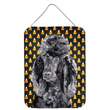 Caroline'S Treasures Black Standard Poodle Candy Corn Halloween Wall Or Door Hanging Prints, 16 X 12