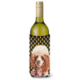 Red Miniature Poodle Candy Corn Halloween Wine Bottle Beverage Insulator Hugger Sc9651Literk