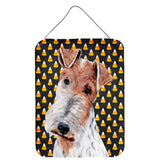 Caroline'S Treasures Wire Fox Terrier Candy Corn Halloween Wall Or Door Hanging Prints, 16 X 12
