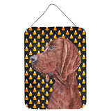 Caroline'S Treasures Redbone Coonhound Candy Corn Halloween Wall Or Door Hanging Prints, 16 X 12