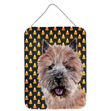 Caroline'S Treasures Norwich Terrier Candy Corn Halloween Wall Or Door Hanging Prints, 16 X 12