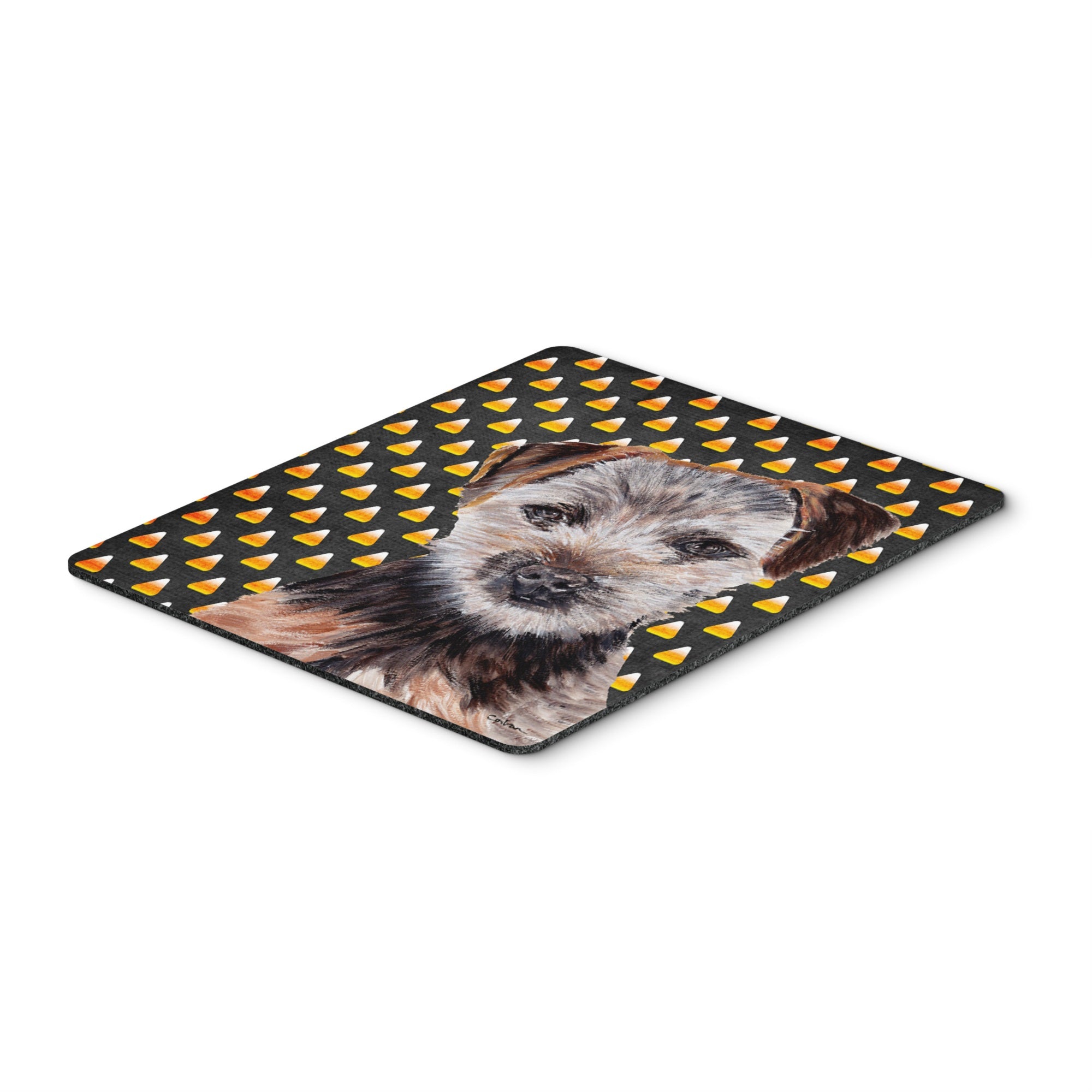 Caroline'S Treasures Norfolk Terrier Puppy Candy Corn Halloween Mouse Pad/Hot Pad/Trivet (Sc9663Mp)
