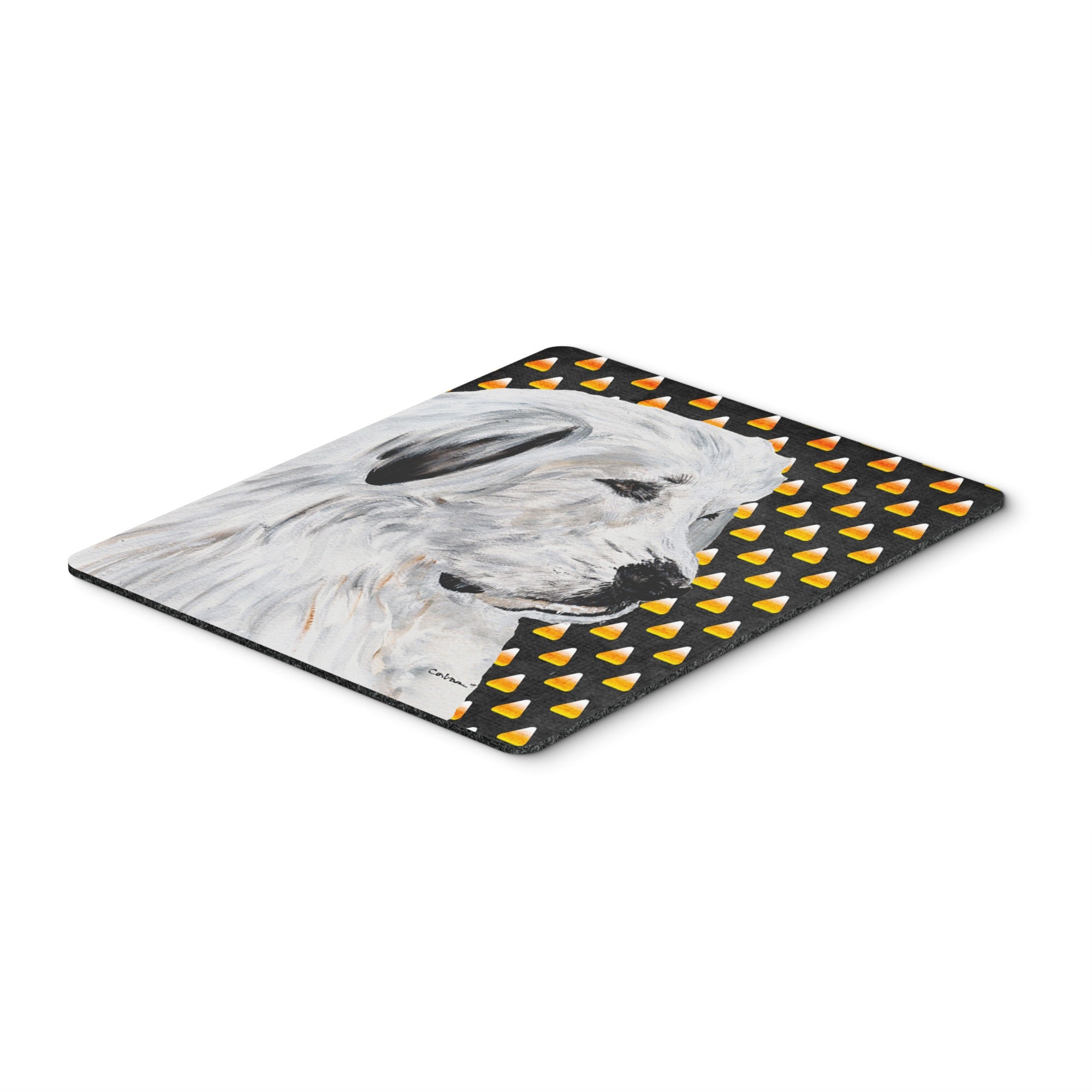 Caroline'S Treasures Great Pyrenees Candy Corn Halloween Mouse Pad/Hot Pad/Trivet (Sc9666Mp)