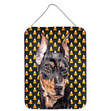 Caroline'S Treasures German Pinscher Candy Corn Halloween Wall Or Door Hanging Prints, 16 X 12