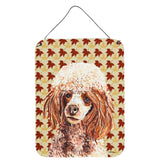 Caroline'S Treasures Red Miniature Poodle Fall Leaves Wall Or Door Hanging Prints, 16 X 12