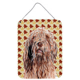 Caroline'S Treasures Sc9685Ds1216 Otterhound Fall Leaves Aluminium Metal Wall Or Door Hanging Prints, 16 X 12