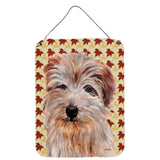 Caroline'S Treasures Norfolk Terrier Fall Leaves Wall Or Door Hanging Prints, 16 X 12