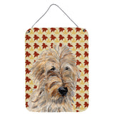 Caroline'S Treasures Golden Doodle 2 Fall Leaves Wall Or Door Hanging Prints, 16 X 12