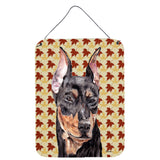 Caroline'S Treasures German Pinscher Fall Leaves Wall Or Door Hanging Prints, 16 X 12