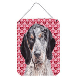 Caroline'S Treasures Blue Tick Coonhound Hearts And Love Wall Or Door Hanging Prints, 16 X 12