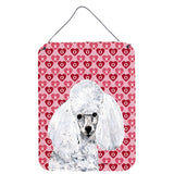 Caroline'S Treasures White Toy Poodle Hearts And Love Wall Or Door Hanging Prints, 16 X 12