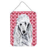 Caroline'S Treasures White Standard Poodle Hearts And Love Wall Or Door Hanging Prints, 16 X 12