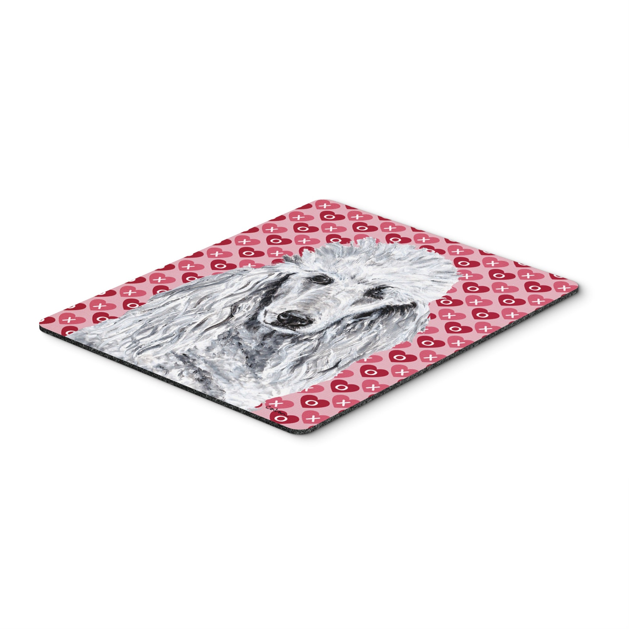 Caroline'S Treasures White Standard Poodle Hearts & Love Mouse Pad/Hot Pad/Trivet (Sc9703Mp)