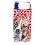 Staffordshire Bull Terrier Staffie Hearts And Love Ultra Beverage Insulators For Slim Cans Sc9704Muk