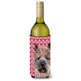 Norwich Terrier Hearts And Love Wine Bottle Beverage Insulator Hugger Sc9710Literk