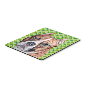Caroline'S Treasures Staffordshire Bull Terrier Staffie Lucky Shamrock St. Patrick'S Day Mouse Pad (Sc9728Mp)