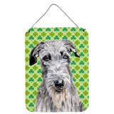 Caroline'S Treasures Sc9730Ds1216 Scottish Deerhound Lucky Shamrock St. Patrick'S Day Wall Or Door Hanging Prints, 16 X 12