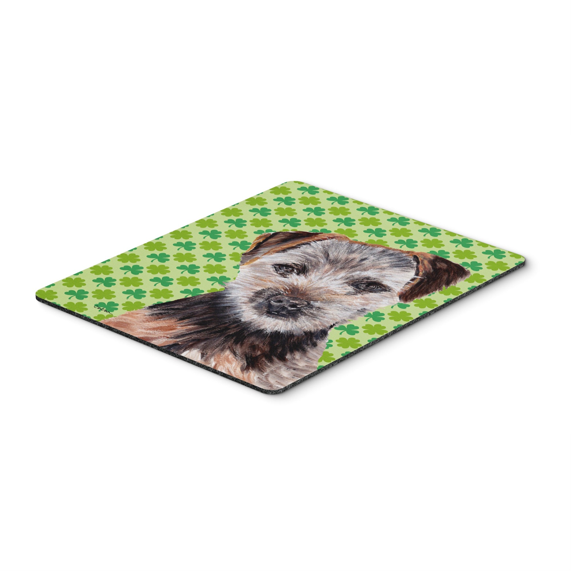 Caroline'S Treasures Norfolk Terrier Puppy Lucky Shamrock St. Patrick'S Day Mouse Pad/Trivet (Sc9735Mp)