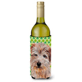 Norfolk Terrier Lucky Shamrock St. Patrick'S Day Wine Bottle Beverage Insulator Hugger Sc9736Literk