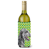 Scottish Deerhound Lucky Shamrock St. Patrick'S Day Wine Bottle Beverage Insulator Hugger Sc9741Literk