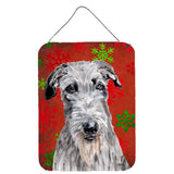 Caroline'S Treasures Sc9754Ds1216 Scottish Deerhound Red Snowflakes Holiday Wall Or Door Hanging Prints, 16 X 12