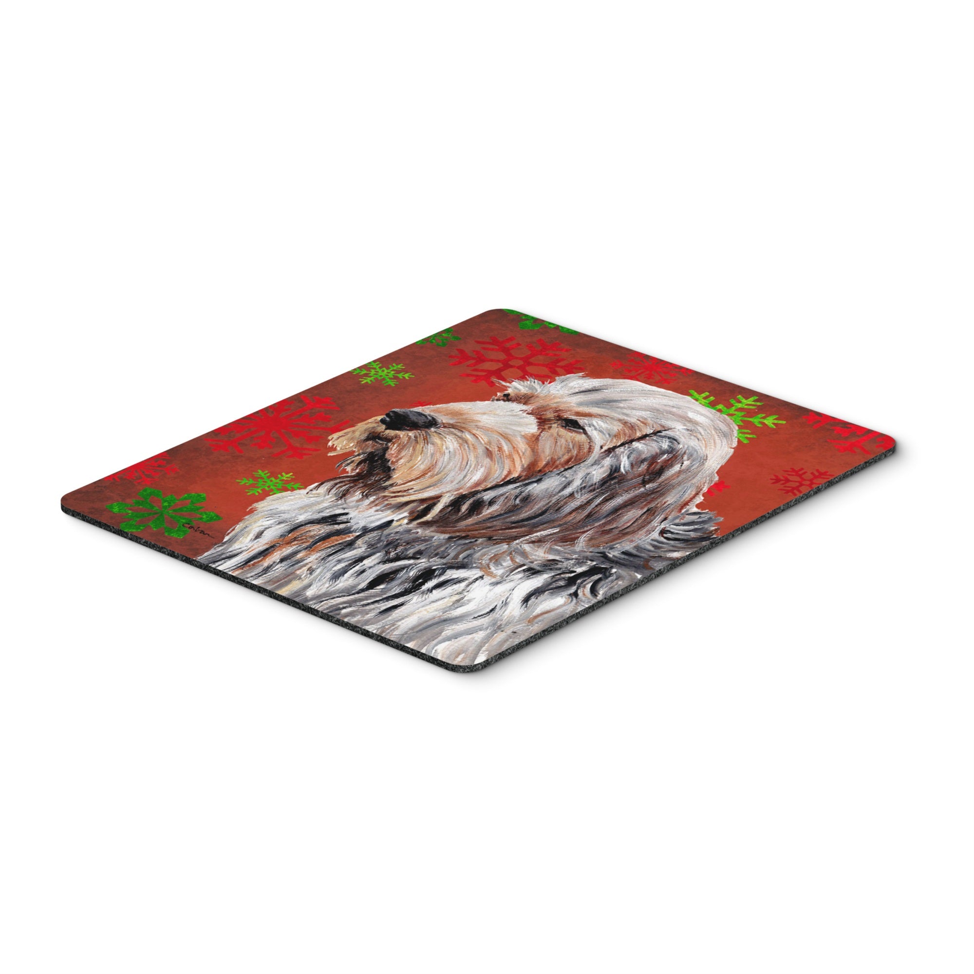 Caroline'S Treasures Otterhound Red Snowflakes Holiday Mouse Pad/Hot Pad/Trivet (Sc9756Mp)
