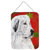 Caroline'S Treasures Great Pyrenees Red Snowflakes Holiday Wall Or Door Hanging Prints, 16 X 12