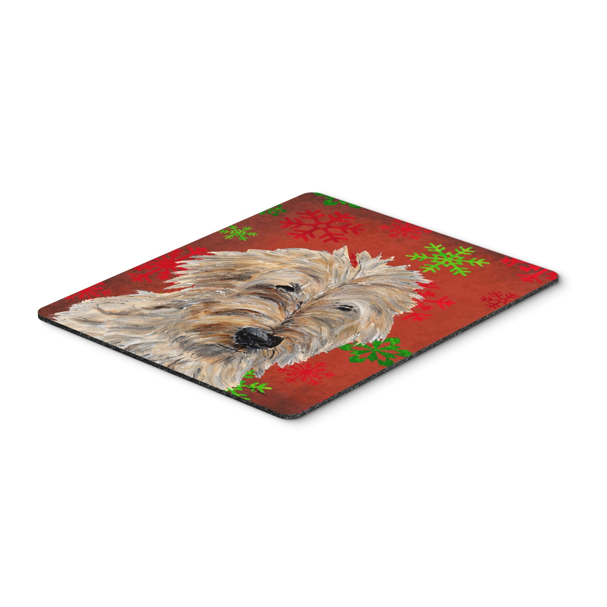 Caroline'S Treasures Golden Doodle 2 Red Snowflakes Holiday Mouse Pad/Hot Pad/Trivet (Sc9763Mp)