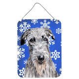 Caroline'S Treasures Sc9778Ds1216 Scottish Deerhound Winter Snowflakes Wall Or Door Hanging Print, 16 X 12