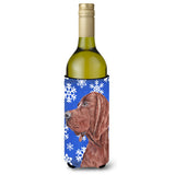 Redbone Coonhound Winter Snowflakes Wine Bottle Beverage Insulator Hugger Sc9779Literk