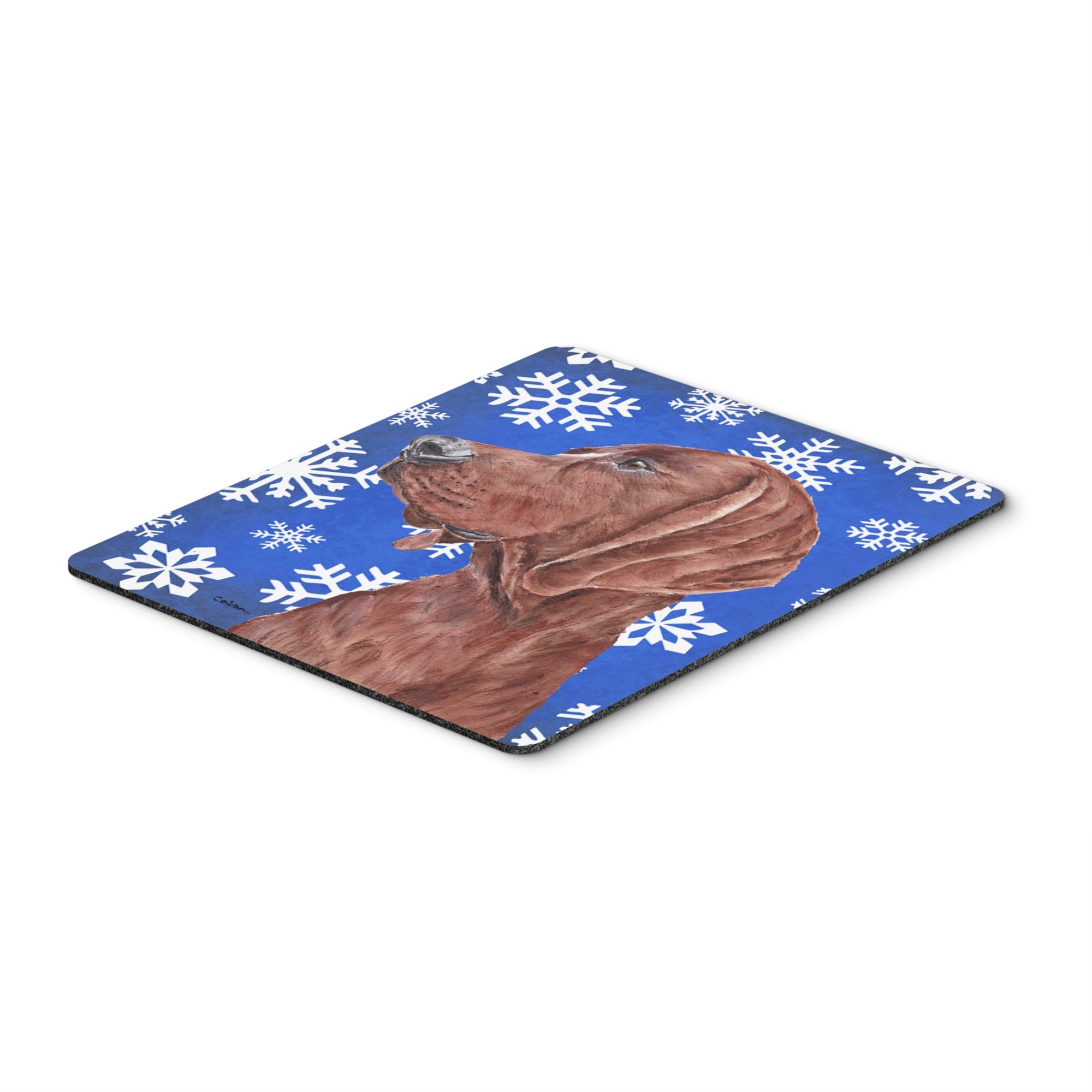 Caroline'S Treasures Redbone Coonhound Winter Snowflakes Mouse Pad/Hot Pad/Trivet (Sc9779Mp)