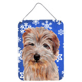 Caroline'S Treasures Norfolk Terrier Winter Snowflakes Wall Or Door Hanging Prints, 16 X 12